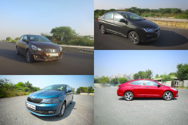 Driving dynamics is Skoda country in this comparo, the Rapid being the most dynamic car of the lot. However, it is worthy to mention that the upgraded platform on the Verna has improved the drive on Hyundai executive sedan greatly. The Ciaz and Honda are not particularly bad in any way but do pale a little in comparison to the other two.