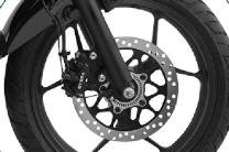 Disc brakes up front and back, with ABS