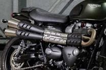 Brushed stainless steel 2 into 2 exhaust system with twin silencers