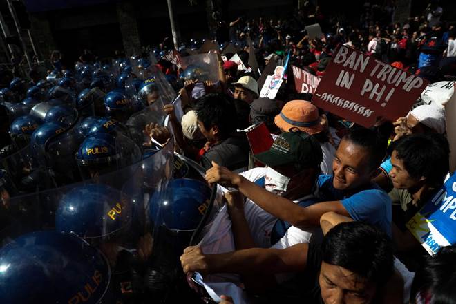 Dump Trump, Dump Trump protest, Philippines summit, US embassy in Manila, regional summit in Philippines