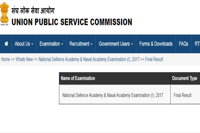 upsc, upsc nda, upsc nda na, upsc nda na I, upsc nda result, upsc na result, UPSC NDA/NA I result, UPSC NDA NA I result 2017, National Defence Academy, Naval Academy, Union Public Service Commission, jobs news