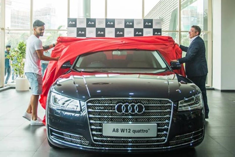 Audi A8L W12 Quattro: Another fast Audi in Kohli's garage, the A8L W12 Quattro. Priced at Rs 1.87 crore, the A8L is a long wheel base version of the A8 and is powered by a 6.3-litre engine that makes 494 hp and 625 Nm of torque.