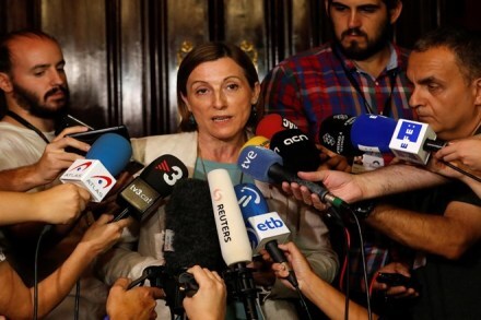 carme forcadell, catalan parliamrent, catalan parliament speaker, speaker forcadell bail, supreme court spain, catalan independence
