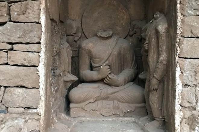 Statues are seen after being discovered and unveiled to the public, during a ceremony at the Buddhist-period archeological site near Haripur, in Khyber Pakhtunkhwa (KPK) province, Pakistan. (Reuters) Statues are seen after being discovered and unveiled to the public, during a ceremony at the Buddhist-period archeological site near Haripur, in Khyber Pakhtunkhwa (KPK) province, Pakistan. (Reuters)