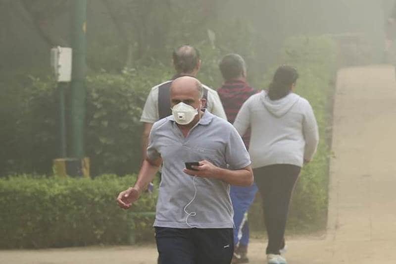 People were seen wearing mask during morning jogs in parks. (PTI)