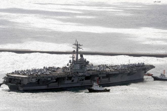 US south korea drills, north korea, Donald Trump, USS Ronald Reagan, Theodore Roosevelt , South Korea, Us aircraft carriers