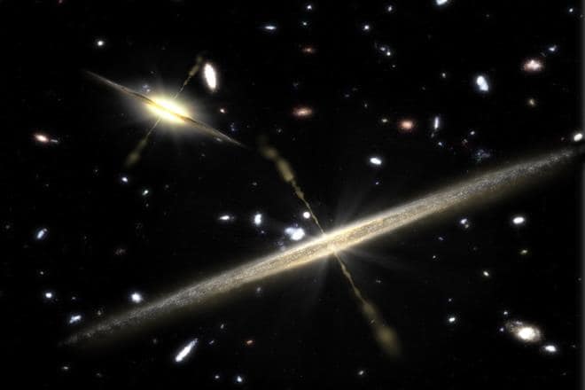 galaxies, Cornell University, US, ADFS-27, Cornell University, Earth, galaxy cluster, cosmic history, universeg
