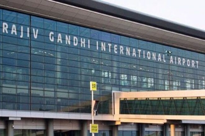 hyderabad airline woman staffer, dunk man misbehave, drunk men touch feet, hyderabad airport 