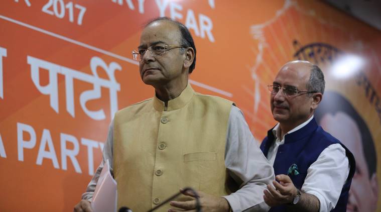 arun jaitley, finance minister, GST, GST politics, gujarat polls, gabbar singh tax, BJP, P Chidambaram