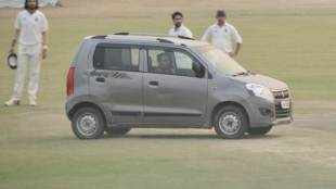 man drives on pitch, driving on pitch, unusual cricket incident, cricket trolls, ishant sharma, gautam gambhir, india cricket, cricket, cricket team, cricket match