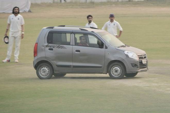 man drives on pitch, driving on pitch, unusual cricket incident, cricket trolls, ishant sharma, gautam gambhir, india cricket, cricket, cricket team, cricket match
