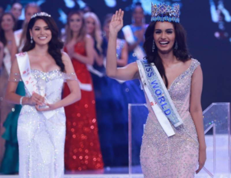 In question and answer round post getting the top five spot, Manushi was asked: “Which profession deserves the highest salary and why?” She replied: “I think a mother is of highest respect." (Photo:Twitter)