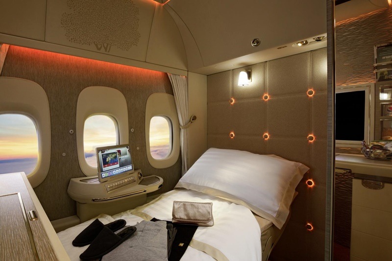 Emirates is also reeling in Grand Tour presenter Jeremy Clarkson for its advertising campaign. Clarkson, in a video spot for the airline, goes on to describe some of the many features made available to those fortunate enough to fly in this space. Because of course, the ticket will cost a fortune.