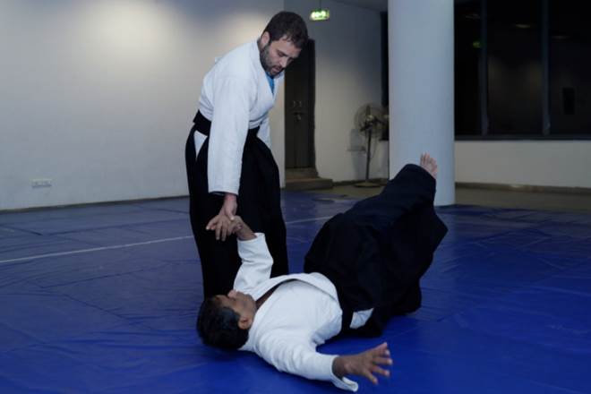 Rahul Gandhi, black belt, Rahul Gandhi aikido, Rahul Gandhi cleans his mats, Rahul Gandhi doing aikido, Rahul Gandhi aikio images, Rahul Gandhi aikido moves, congress vp Rahul Gandhi, congress vice president Rahul Gandhi, congress, Rahul Gandhi in gujarat, india news, latest news