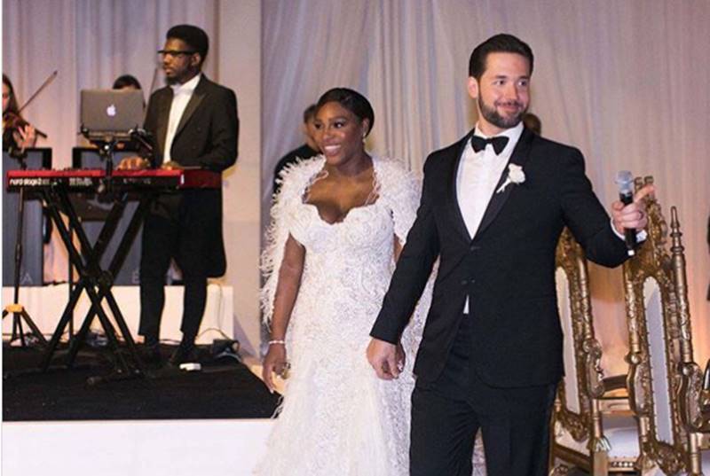 serena williams, tennis star serena williams wedding, alexis ohanian, reddit founder alexis wedding, serena marries alexis, serena williams marry in new orleans, serena williams wedding pics