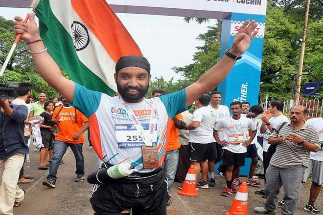 Terry Fox, Major Devinder Pal Singh, india first blade runner, Oscar Pistorious,  JK Cement Swachh Ability Run , Limca Book of Records, Line of Control, The Challenging Ones