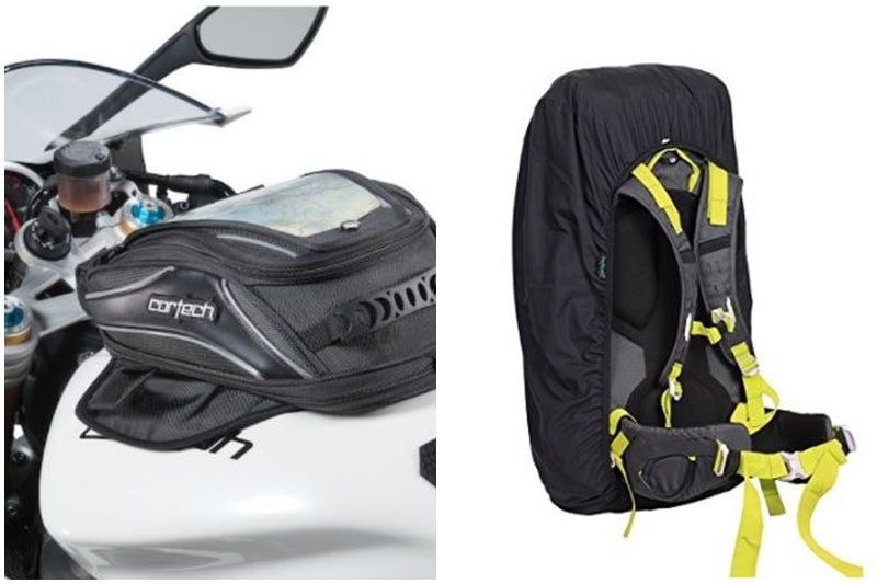 Tank bags and rain cover: While all your belongings will be locked and tied in the saddlebags at the back, but there are some items that you may want easy access to. A tank bag solves this problem. Priced at about Rs 3500 or more, tank bags rest on the fuel tank without hindering movement. Your riding gear may be waterproof, if not, choose to buy one. And the bags need a rain cover as well, in case it starts to pour on the way. They can be bought online according to the size of the bag at prices starting at Rs 200. (Product image: Revzilla and Amazon)