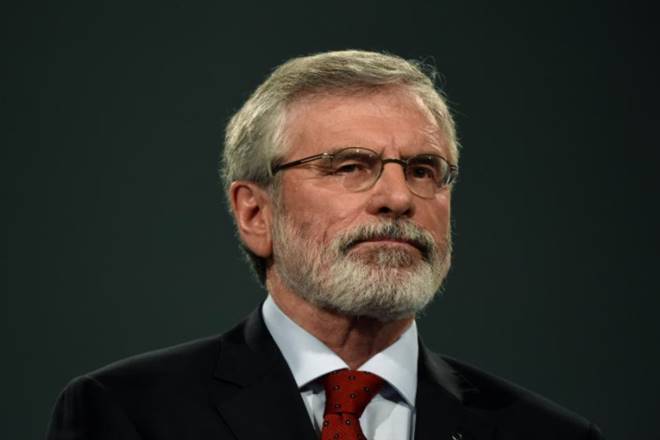 Adams said he would be replaced as party president, a position he has held since 1983, at a party conference next year. (Reuters) Adams said he would be replaced as party president, a position he has held since 1983, at a party conference next year. (Reuters)