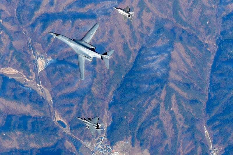 US Air Force, Air Force, US, joint aerial drill, Vigilant Ace, military drills, south korea, US fighter jets, US B-1B bomber, fighter jets