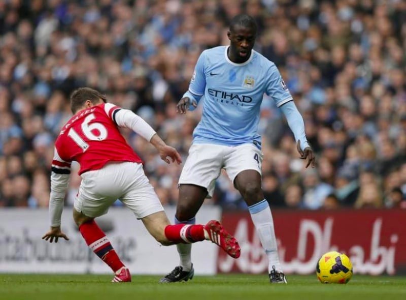 10- Yaya Toure: Formerly a defender, Yaya Toure plays primarily in the centre as a box-to-box midfielder, often switching between offensive and defensive stances throughout matches. Toure is a complete and versatile midfielder, who can play in several midfield positions, is regarded as one of the best midfielders in the world. His key strengths are his passing range, vision and physical ability. He is gifted with good technique and ball control, although he also excels defensively at breaking down opposing attacking plays and winning back possession through his powerful tackling ability. He is known for his pace, stamina and physical presence, which is often combined with lung bursting runs from midfield, and he has been referred to as a "human train" and a "colossus" by various pundits. (Reuters)