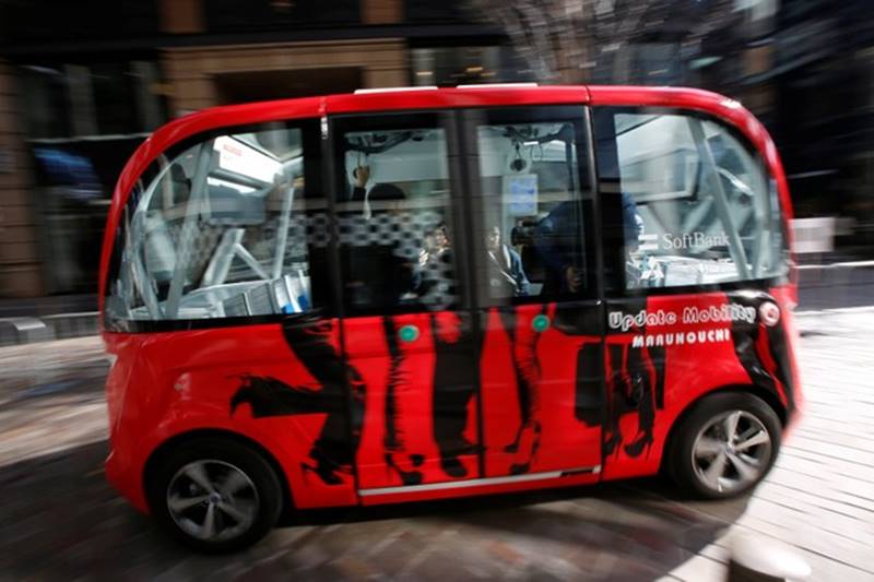 navya arma, Japan, SoftBank, Mitsubishi Estate, self-driving bus, autonomous vehicle, driverless, electric vehicle, japan, technology