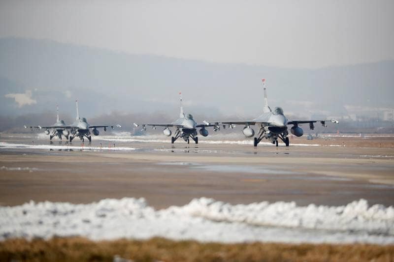 US Air Force, Air Force, US, joint aerial drill, Vigilant Ace, military drills, south korea, US fighter jets, US B-1B bomber, fighter jets