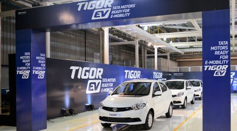 Ratan Tata & N Chandrasekaran flag off Tata Tigor electric car; Tata Motors begins its EV innings