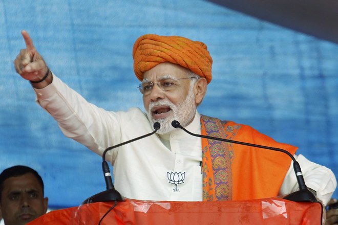 Gujarat Assembly elections 2017, Gujarat elections 2017, Gujarat polls 2017, final day of campaigning in Gujarat, Gujarat Assembly elections, Modi in Gujarat, Modi rally in Gujarat, Modi teleconferencing in Gujarat, Modi teleconferencing BJP members,