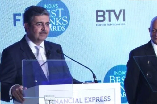 Uday Kotak received the Lifetime Achievement Award at the FE Best Banks