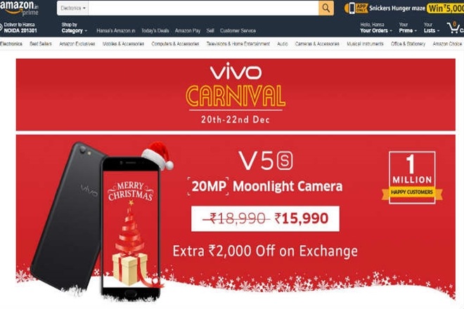 Vivo, Vivo smartphones, Vivo offers, Vivo Amazon India, Vivo Carnival, Vivo V5s, Vivo V7, Vivo V7+, Vivo V5 Plus, Vivo Y66, Vivo Y53, Vivo Y69, Vivo Y55s