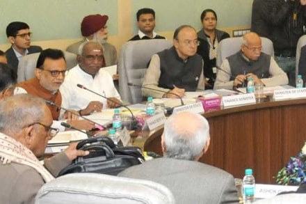 Arun Jaitley chairing the first meeting of Pre-Budget Consultative Meeting. (Image: PIB)