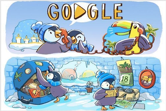 Google dedicates its doodle to Christmas celebration