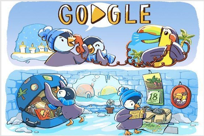 Google dedicates its doodle to Christmas celebration