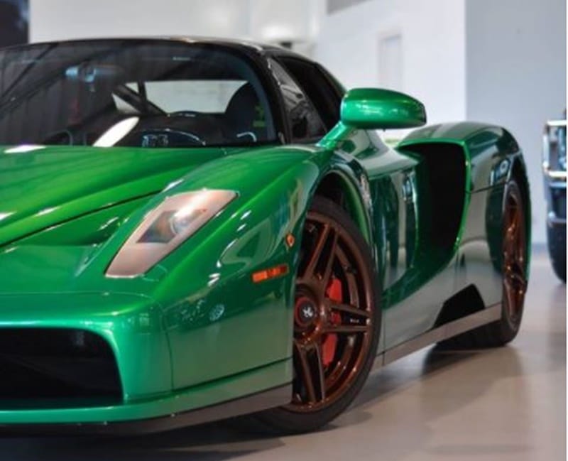 Ferrari and Ferrari owners have a bit of a purist-ism going on about them, so there will be many who will undoubtedly disapprove of the change in colour, but we think it looks stunning. It suits the Enzo surprisingly well, as it complimented with black wheels and red callipers. We still think the Rosso Corsa is exquisite but doesn't hurt to welcome change for a bit, if it's done right. (Image: Instagram?Joe Macari Performance Cars)