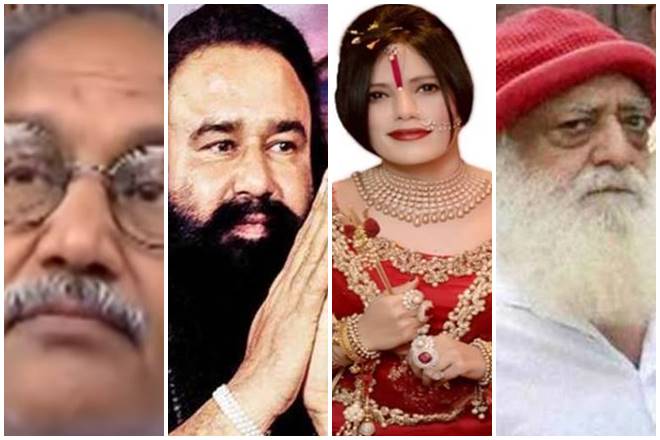 Fake babas, Fake baba list, Akhil Bharatiya Akhara Parishad, Virendra Dixit Kalnemi, Sachidanand Saraswati, Trikal Bhawant, Gurmeet Ram Rahim Singh, Radhey Maa, Nirmal Baba, Rampal, Asaram Bapu, Narayan Sai