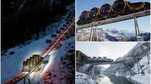 Switzerland, funicular railway, steepest funicular railway, Schwyz-Stoos, Stoos, carriages, train, passengers, swiss train, swiss valley, world news