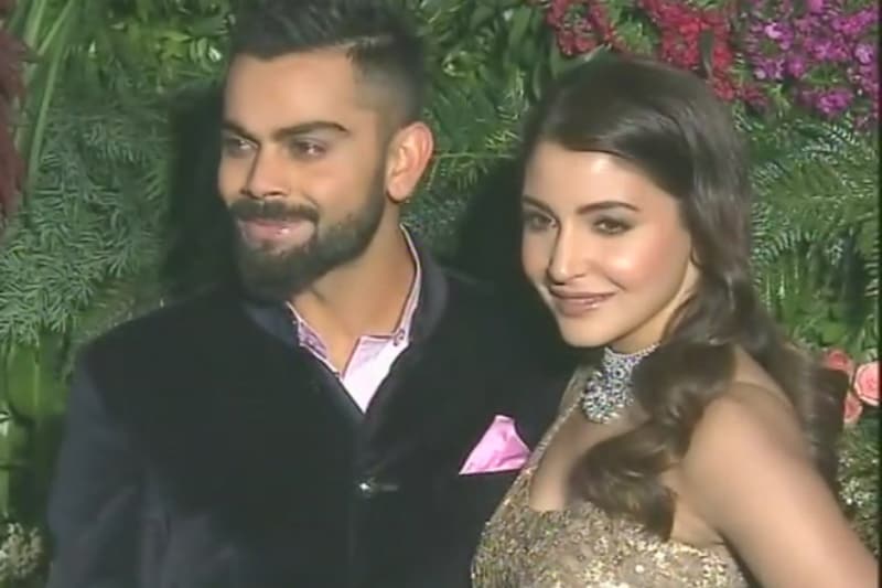 Virat Kohli and Anushka Sharma looked stunning in their traditional attire. (ANI)