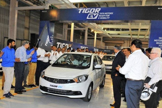 Tata Tigor electric vehicles marks the entry of Tata Motors into the electric race as the company bid aggressively for the government's electric car procurement tender floated by EESL. The company won the majority order and started rolled out the first ever electric Tigor from its plant in Sanand. Tata Motors will also be participating in the second round of tender which is expected to be floated in April 2018. Tata Tigor EV has a range of 140 kms and is being sold to EESL at Rs 11.2 lakh. Tata Motors has not announced any plans for the market launch of its electric Tigor.