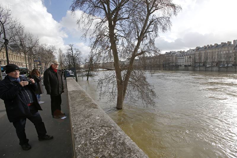 The situation is, however, far less severe than during the 1910 Great Flood, when the Seine water level rose to 8.62 meters (more than 28 feet), forcing many Parisians to evacuate their homes.(AP Photo)