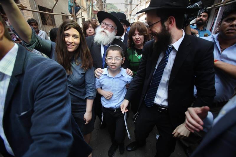 "The visit to Nariman House was an emotional experience for Moshe," his grandfather Shimon Rosenberg said. (PTI Photo)