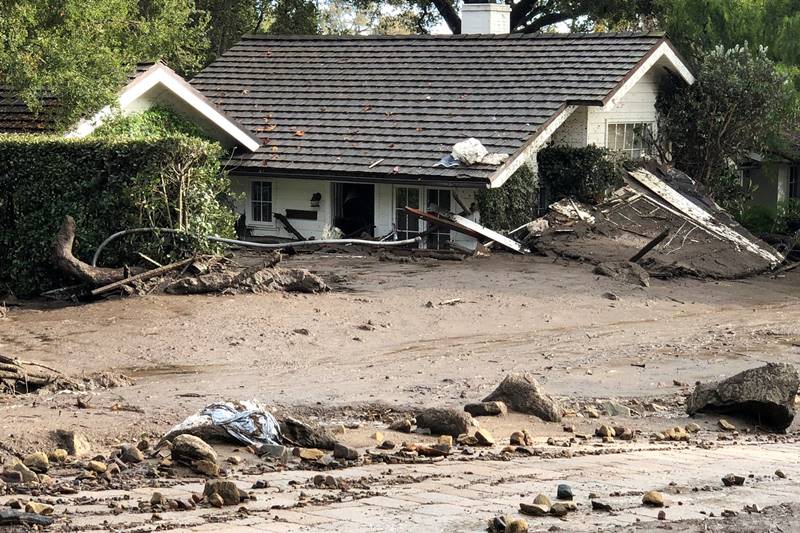 California mudslides, Southern California, mudslides, Southern California mudslides, debris, ruins, people missing, properties destroyed, world news, latest news, california death toll, mudslide death toll
