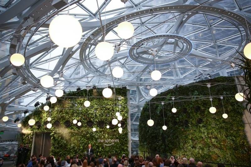 Amazon, famous for its demanding work culture, hopes the Spheres' lush environs will let employees reflect and have chance encounters, spawning new products or plans. (Image: Reuters)
