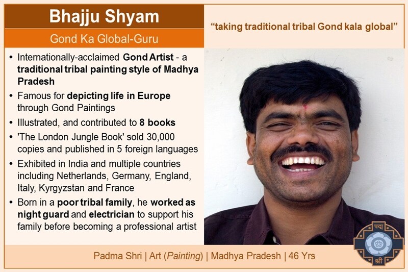 Bhajju Shyam of Madhya Pradesh conferred with Padma Shri for popularising traditional tribal painting across the globe: PM Modi (IMAGE: Twitter/PMO)