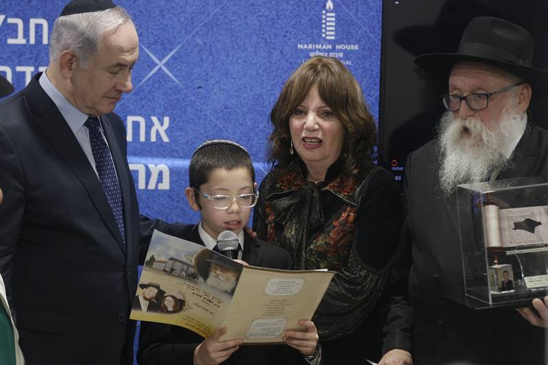 Terming his escape from the terrorists a miracle, Moshe thanked God for saving his life. He also thanked Netanyahu for keeping his promise of bringing him to India with him. (AP Photo)