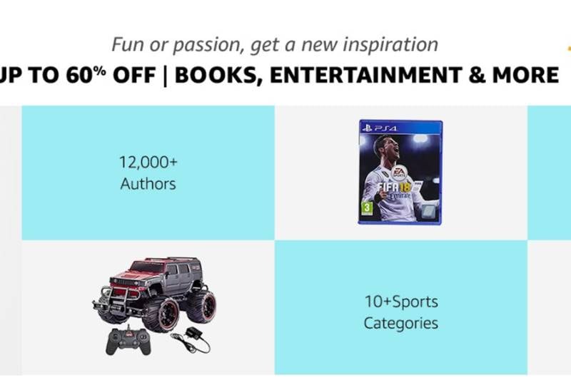Up to 60% off on books, entertainment and more