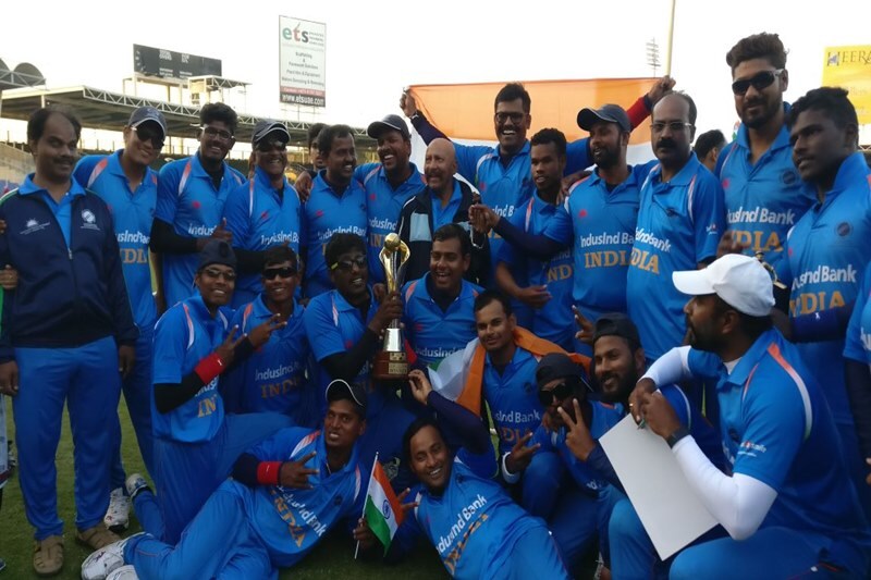 Blind Cricket World Cup 2018, Blind Cricket World Cup 2018 pictures, Blind Cricket World Cup india win, Blind Cricket World Cup 2018 india won, Blind Cricket World Cup 2018 india beat pakistan, ind beat pak, Sharjah Cricket Stadium in UAE on Saturday, Team India today beat arch-rivals Pakistan