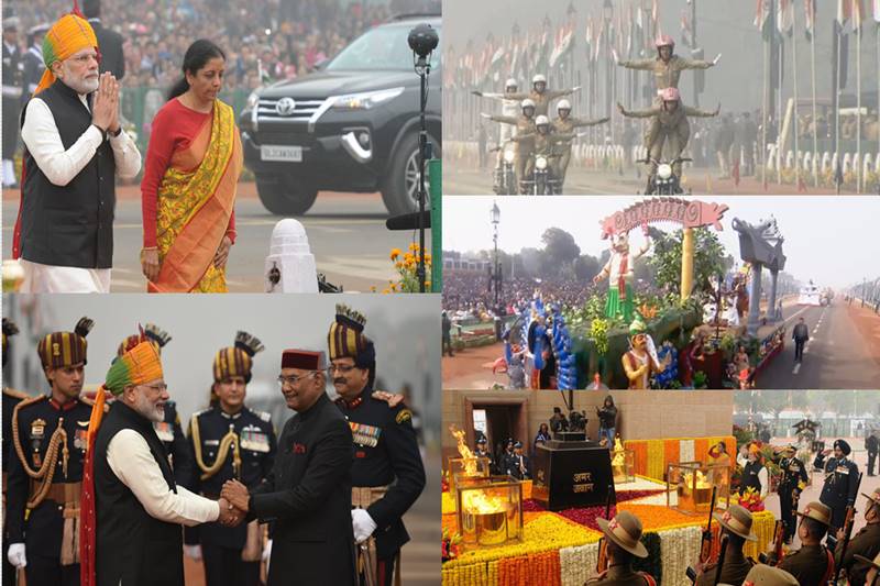India is today (January 26) celebrating its 69th Republic Day. The wide-spread celebrations began at the Rajpath with President Ram Nath Kovind hoisting the tri-colour and Prime Minister Narendra Modi hosting the heads of the ASEAN nations. The Republic Day parade of 2018 saw India's military might and a panorama of the culture of each state. The January winter chill couldn't tone down the excitement of the people present to witness the iconic Republic Day parade. Here are some of the highlights of the parade that you can't afford to miss:
