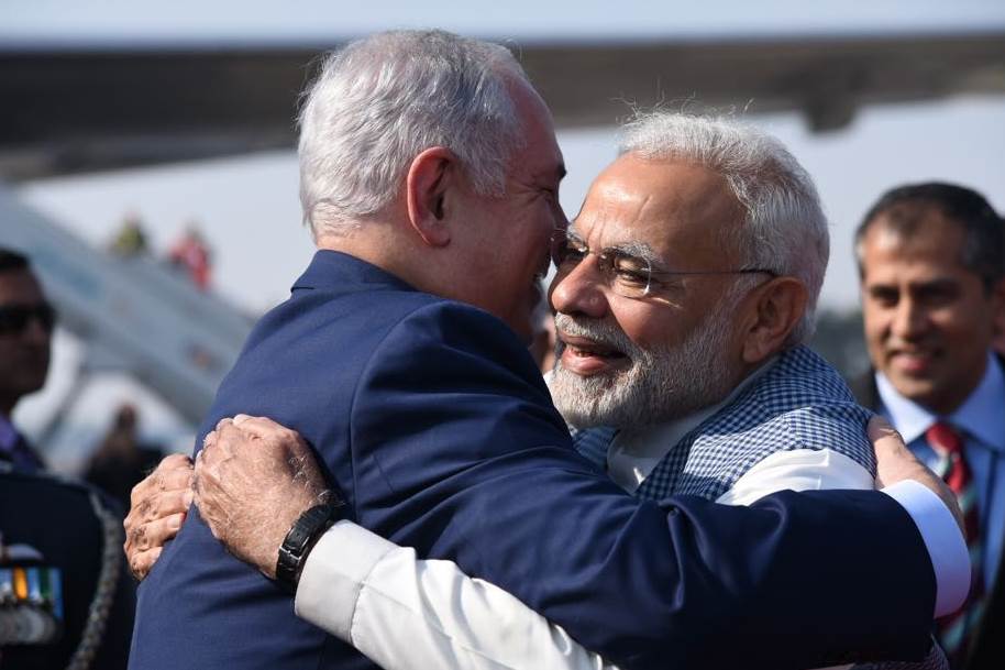 Narendra Modi, Narendra Modi hug, Benjamin Netanyahu, Benjamin Netanyahu visit, Benjamin Netanyahu india visit, Benjamin Netanyahu bear hugs, Reuven Rivlin, Donald Trump, Barack Obama, Emmanuel Macron, Enrique Pena Nieto, Sheikh Mohammed bin Zayed Al Nahyan, news