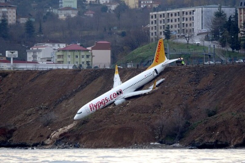turkey plane, turkish plane skidded, turkish airlines skidded off, plane skids off turkish airport, pegasus airline, flight skids off turkish airports, plane skids off runway, plane skids off turkish airport runway, jetliner skids off black sea, plane slid off black sea, ankara trabazon flight slids off