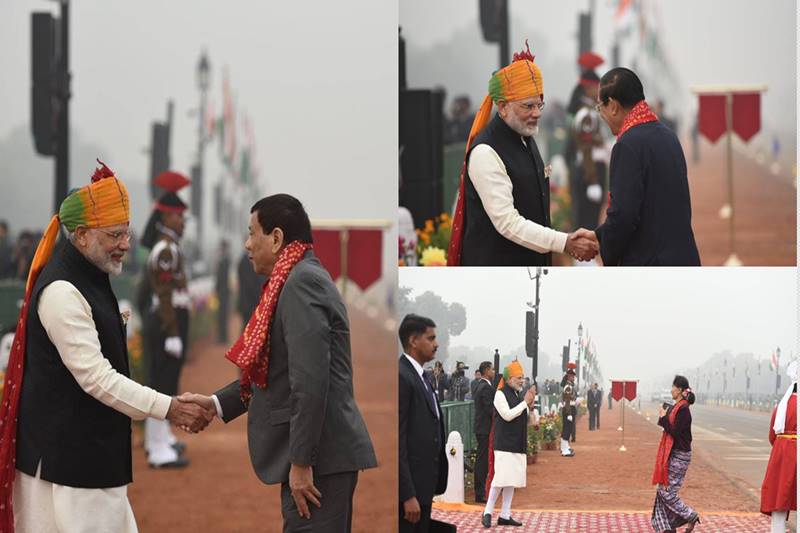 Prime Minister Narendra Modi himself welcomed the heads of the ASEAN nations. (Source: PIB)